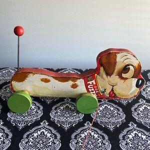 Antique Pull Dog “Fuzzy” by Fisher Price